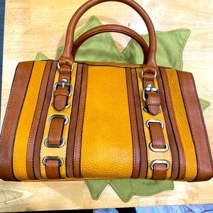 ALDO Brown and Mustard handbag